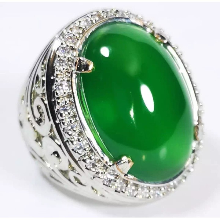 Batu Permata Garut Hijau Ohen Giwang Air Top Crystal