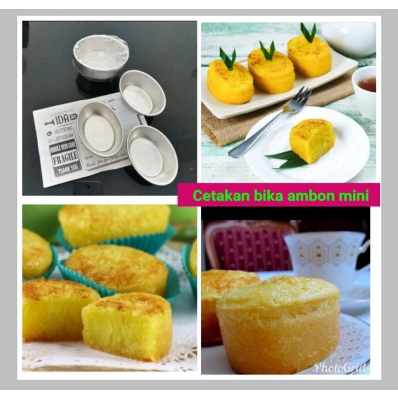 Cetakan Bika Ambon Oval Mini/Cetakan Kue Bolu Oval Mini isi 12pcs