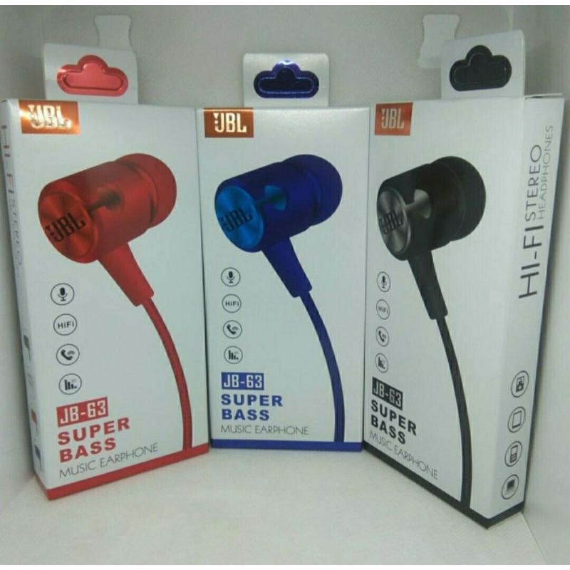 Handsfree Headset JBL Earphone JB-63 Handsfree Headset JBL Earphone