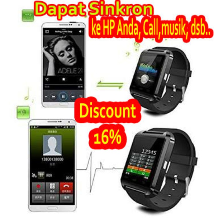 FREE ONGKIR  Jam Tangan Pintar Android Iphone Smart watch Gadget Smartwatch
