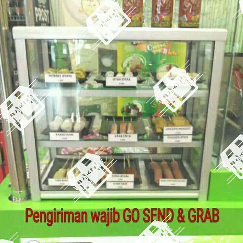 Etalase  dagang kaca tebal warung WARTEG dll