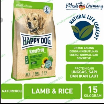 Happy Dog Naturcroq Lamb Rice 15kg Freshpack Naturcroq Lamm &amp; Reis