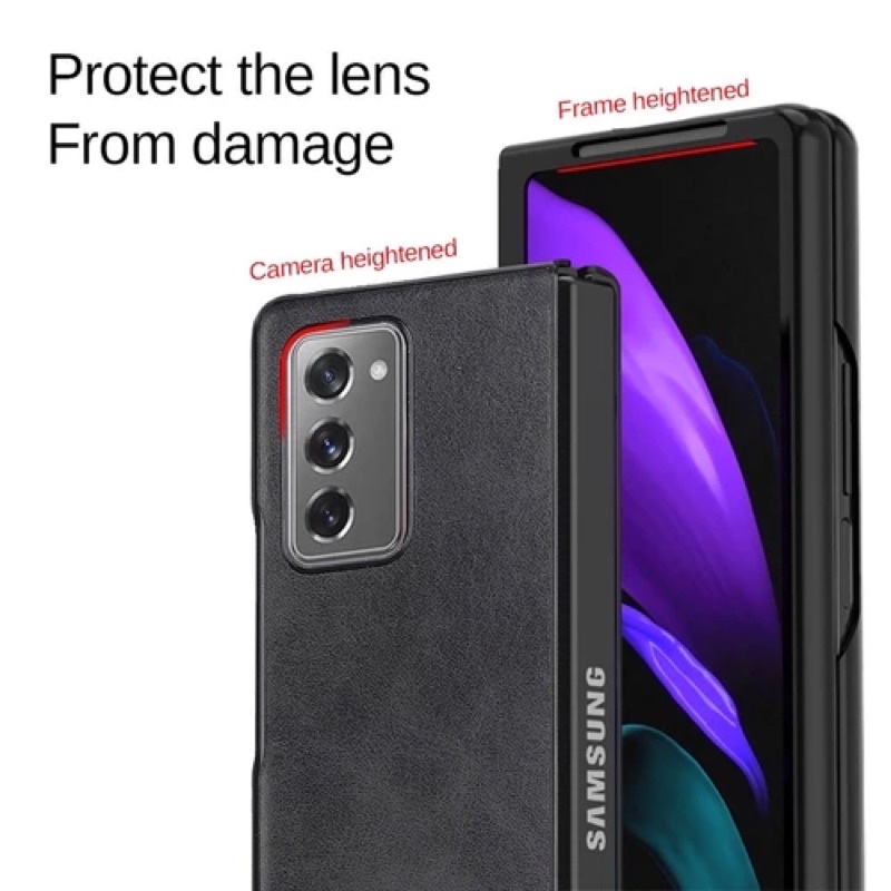 Luxury Leather Texture Back Cover for Samsung Galaxy Z Fold2