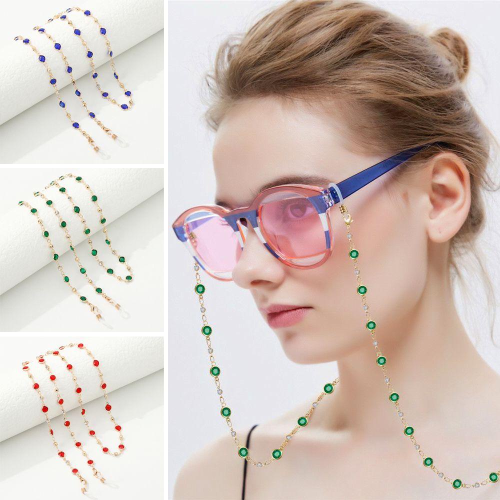 Rantai Kacamata Nanas Pria Wanita Glass Beads Crystal Eye wear Aksesoris