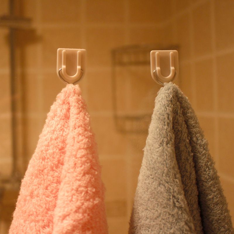 Self Adhesive Hooks Stick On Wall Hanging Door Bathroom Kitchen Hanger Tool