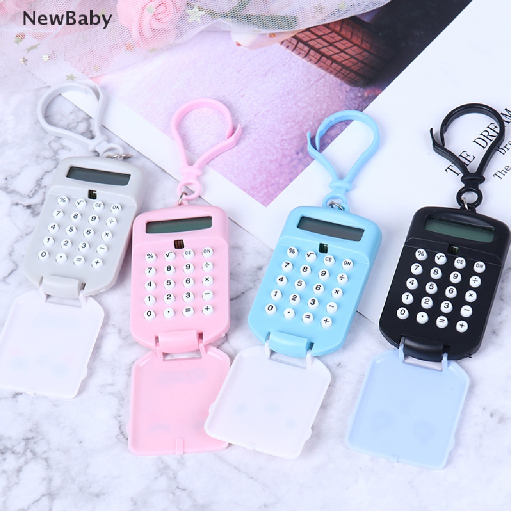 NewBaby Portable Calculator Pocket Size Creative Keychain Calculator Office Supplies ID