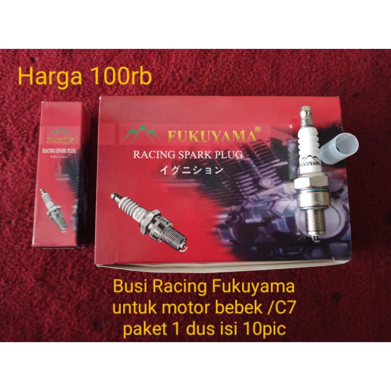 paket bengkel BUSI RACING FUKUYAMA UNTUK SEMUA MOTOR BEBEK paket 10 pcs