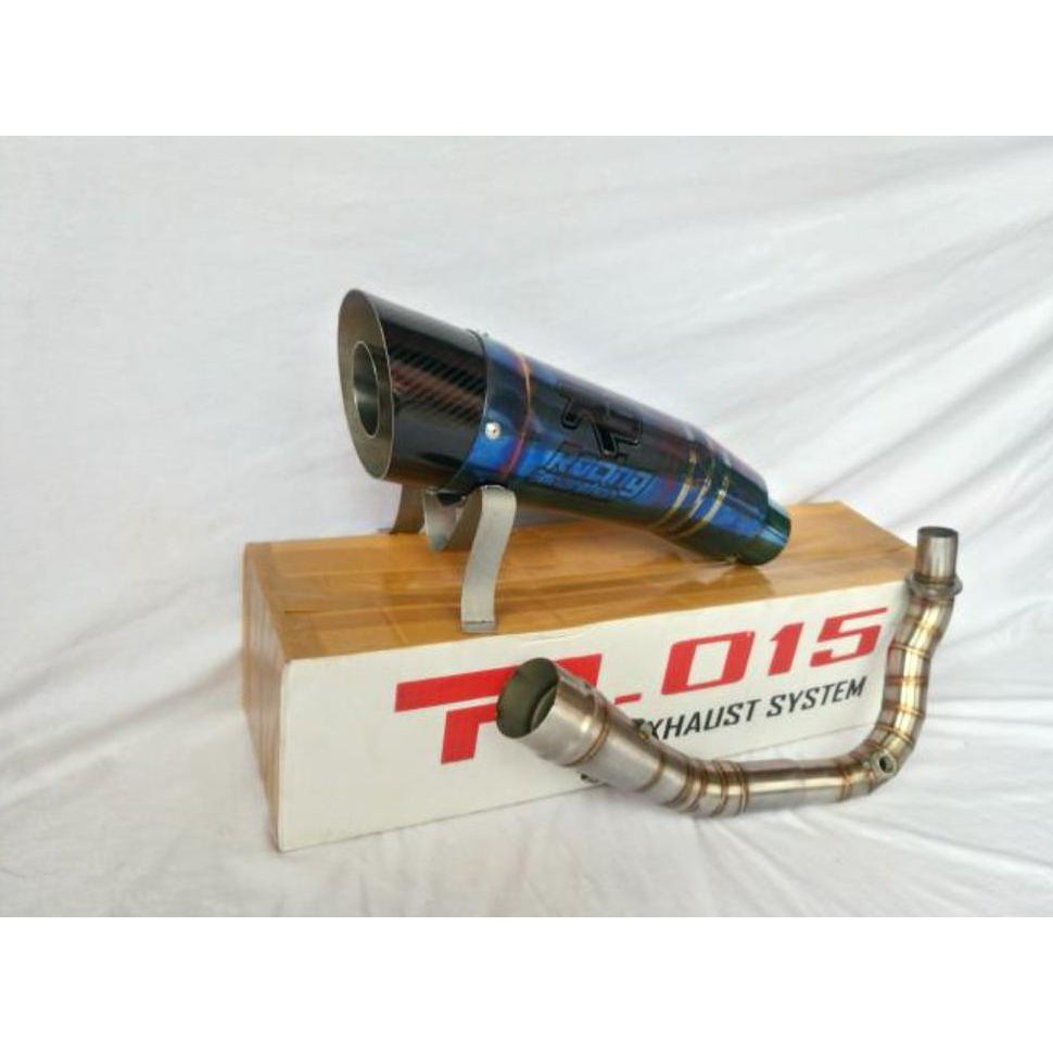 Jual Knalpot Racing Murah R9 H2 Blue Moon Stainless & Las Cacing Buat Nmax- Pcx- Aerox- Vario 150-