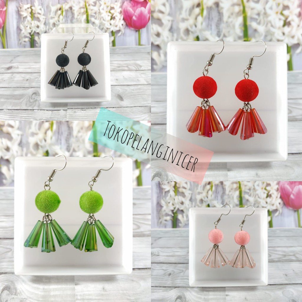 Anting Fashion wanita Tetes kerucut KERABU By Tokopelanginicer - ANTING JUNTAI LUCU - GIWANG FASHION