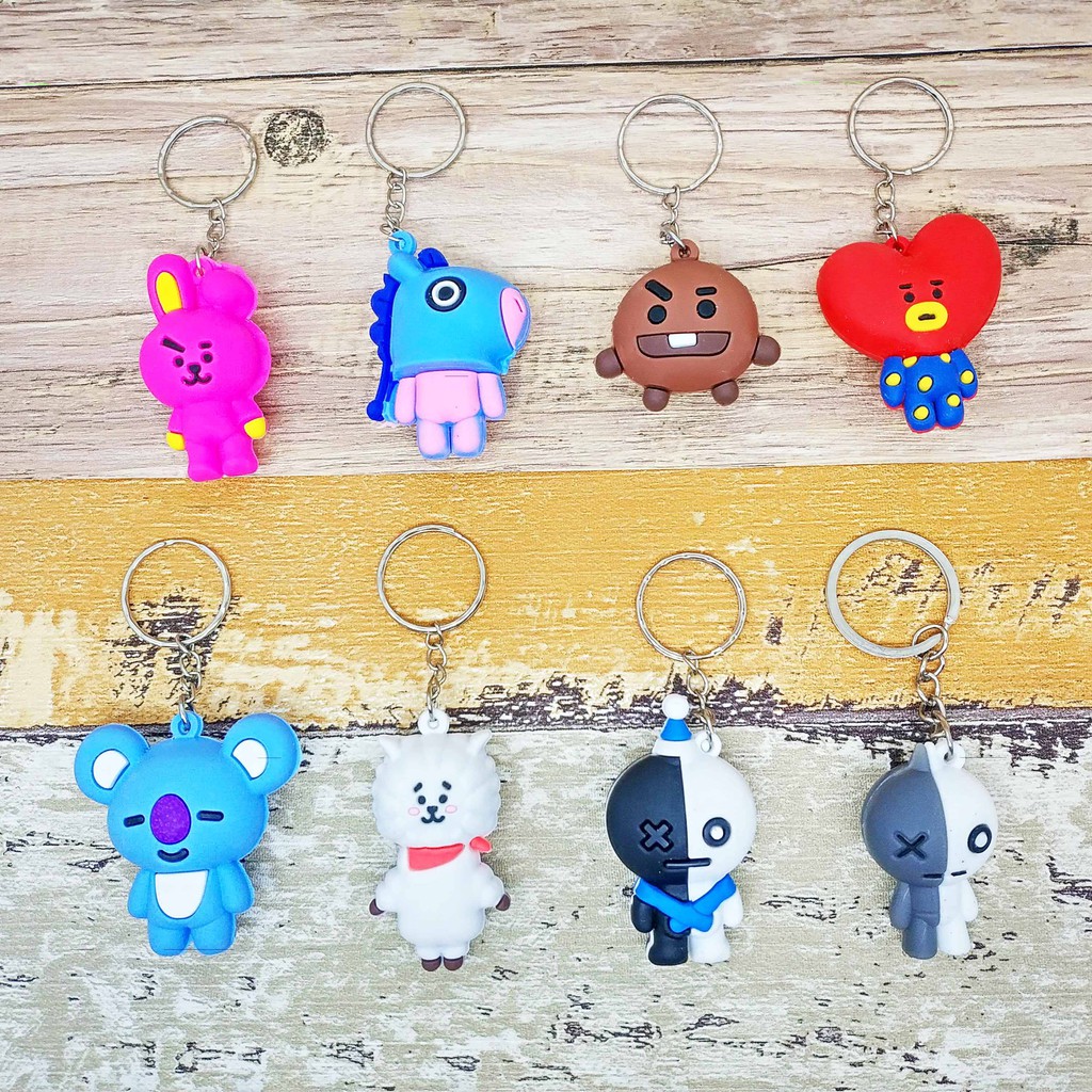 GANTUNGAN KUNCI BTS KARTUN MOTIF KARAKTER LUCU / GANTUNGAN TAS AKSESORIS / AKSESORIS GANTUNGAN KUNCI / KEYCHAIN