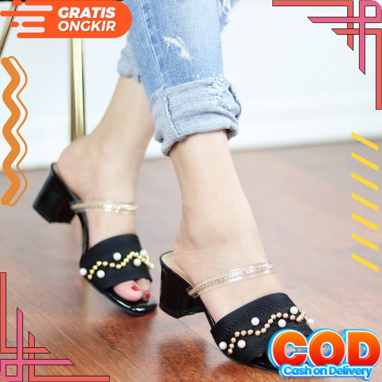 Ellora Eb630-01 / Sepatu Sandal Heels 7Cm Pesta Wanita Import Sandal Heels Wanita Import Sendal Kond