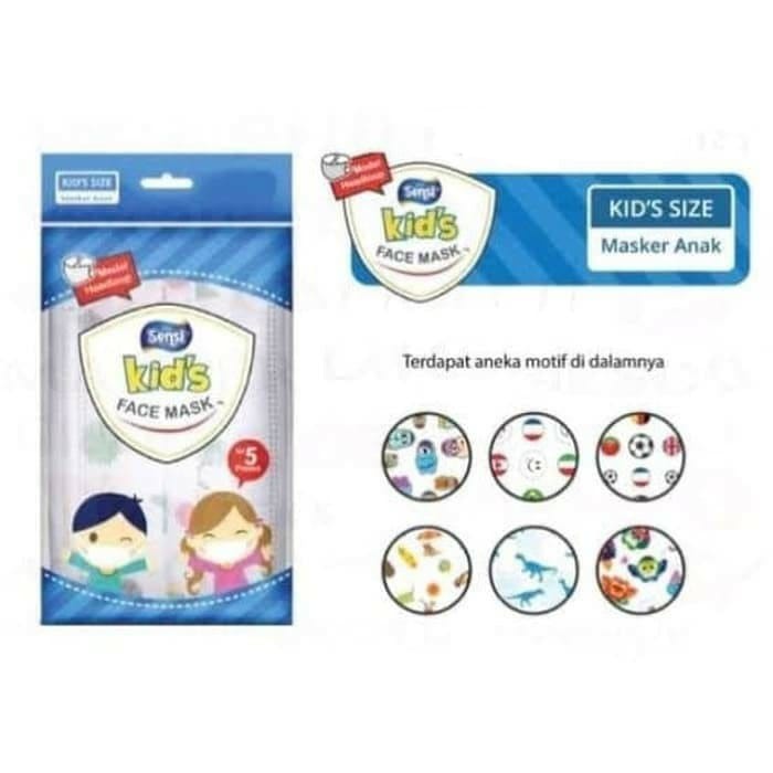 SENSI MASKER KID'S FACE MASK ISI S / MASKER