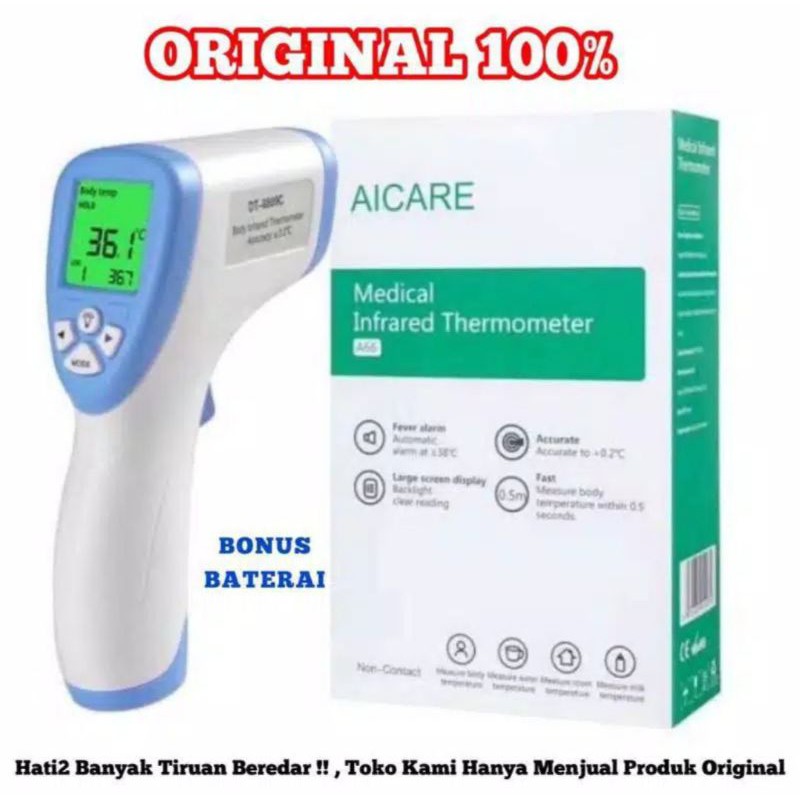 thermometer infrared Aicare Kemenkes - Thermogun Thermometer Gun Non Contact Murah