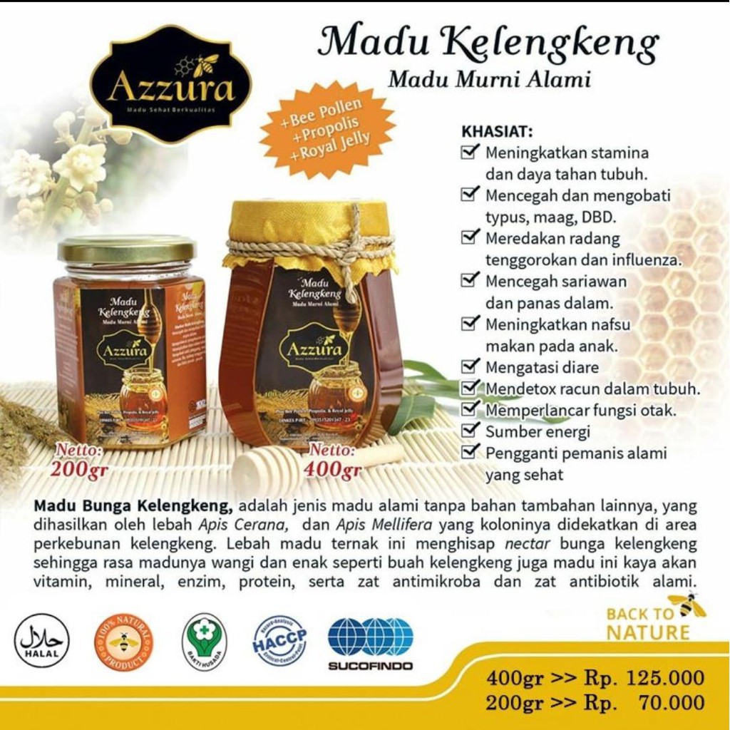 

AZZURA MADU KELENGKENG || MINUMAN KESEHATAN || MADU MURNI