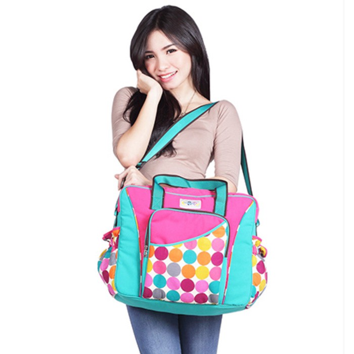 Tas Bayi Besar Snobby Saku Ekstra Size Color Marbles Tas Bayi Besar Snobby Saku Ekstra Size Color Marbles