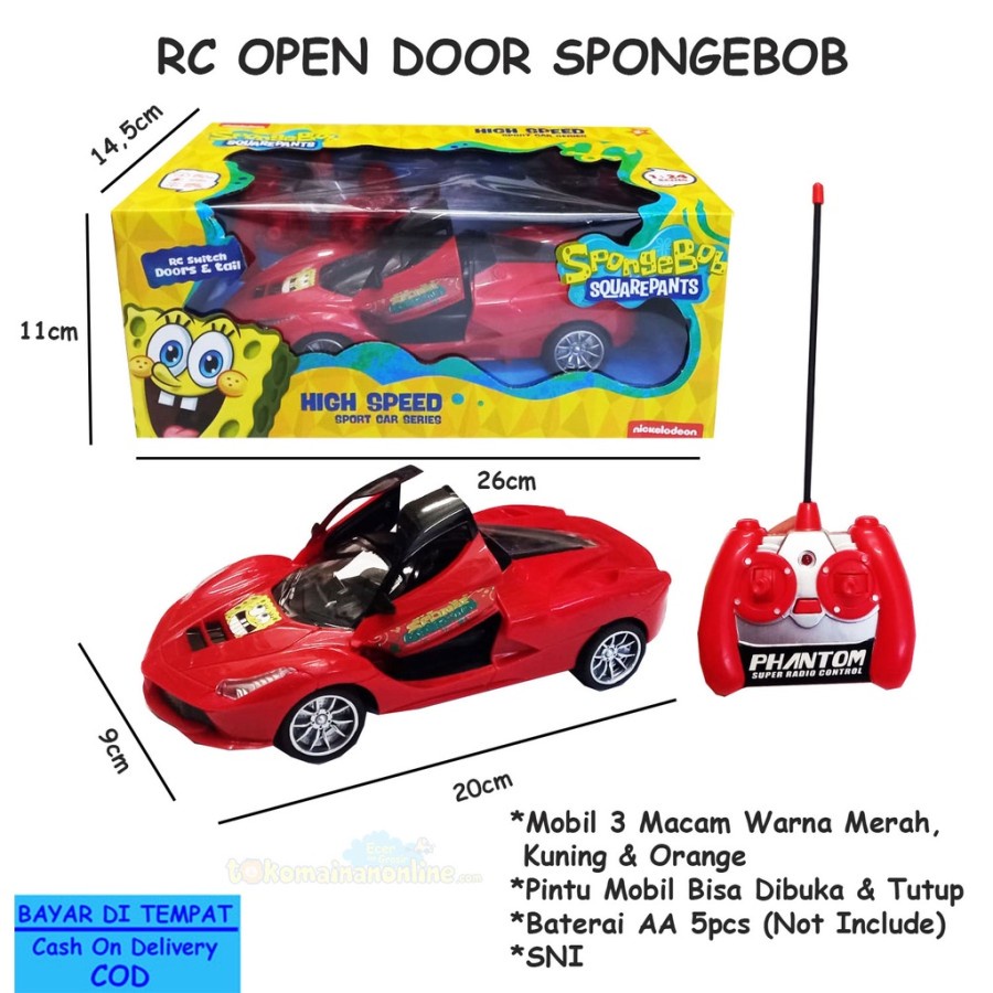RC OPEN DOOR SPONGEBOB - SB1382-9 MAINAN MOBIL REMOTE CONTROL PINTU