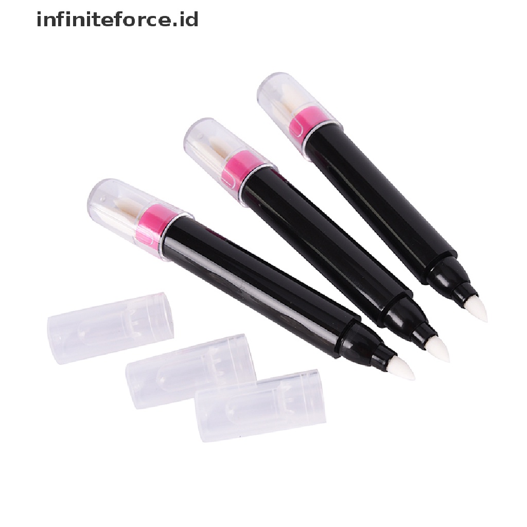 (Infiniteforce.Id) 3pcs / Set Pena Pembersih Kutek Kuku Kosong Untuk Nail Art / Manicure