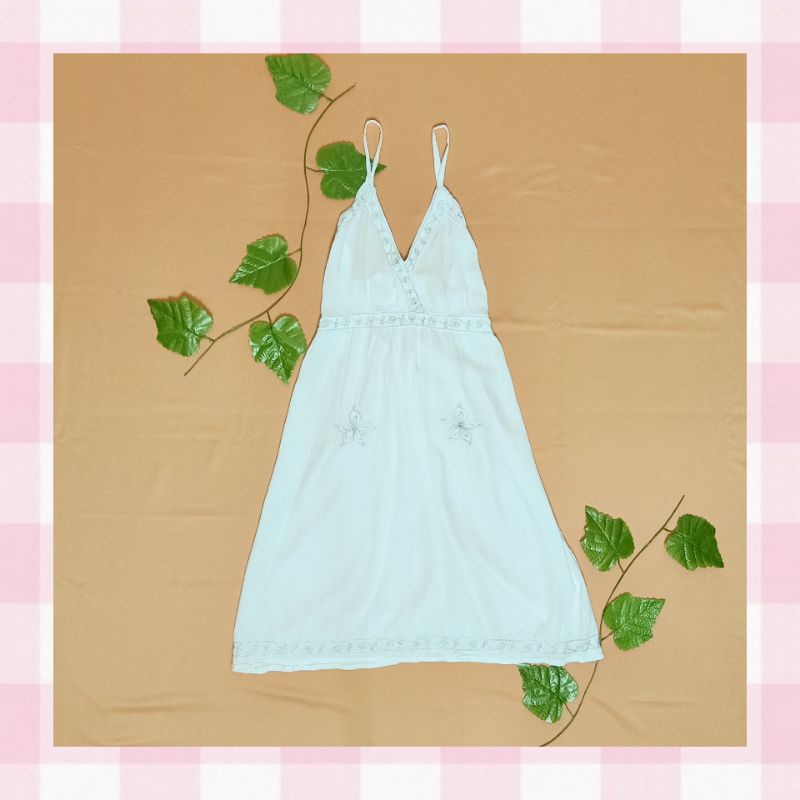 Tank top / daster Bali adem warna putih