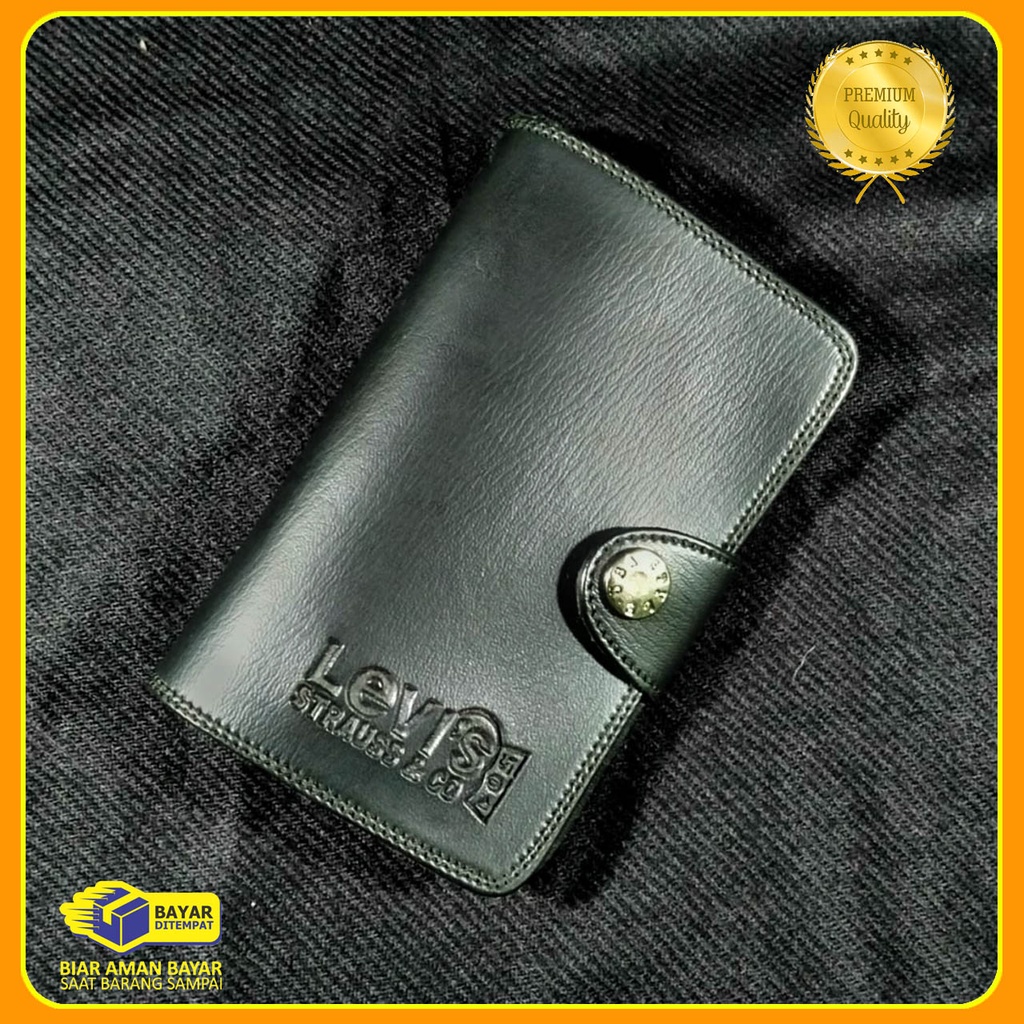 Dompet Cowok levis 3/4 kancing sintetik kasual