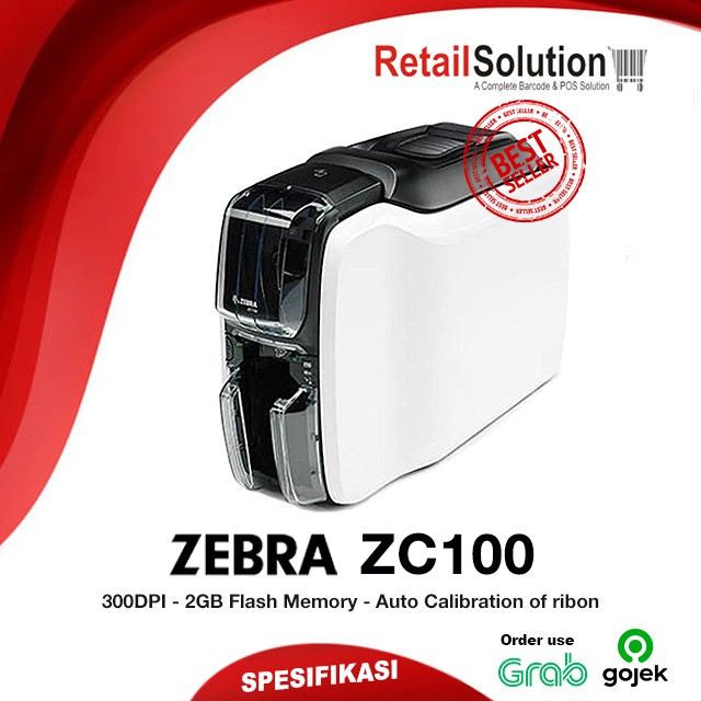 Zebra ZC100 - Printer ID Card Single Sided