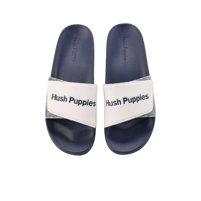 SANDAL SLIDE HUSH PUPPIES PRIA ORIGINAL CASUAL BRANDED BIRU NAVY HM20