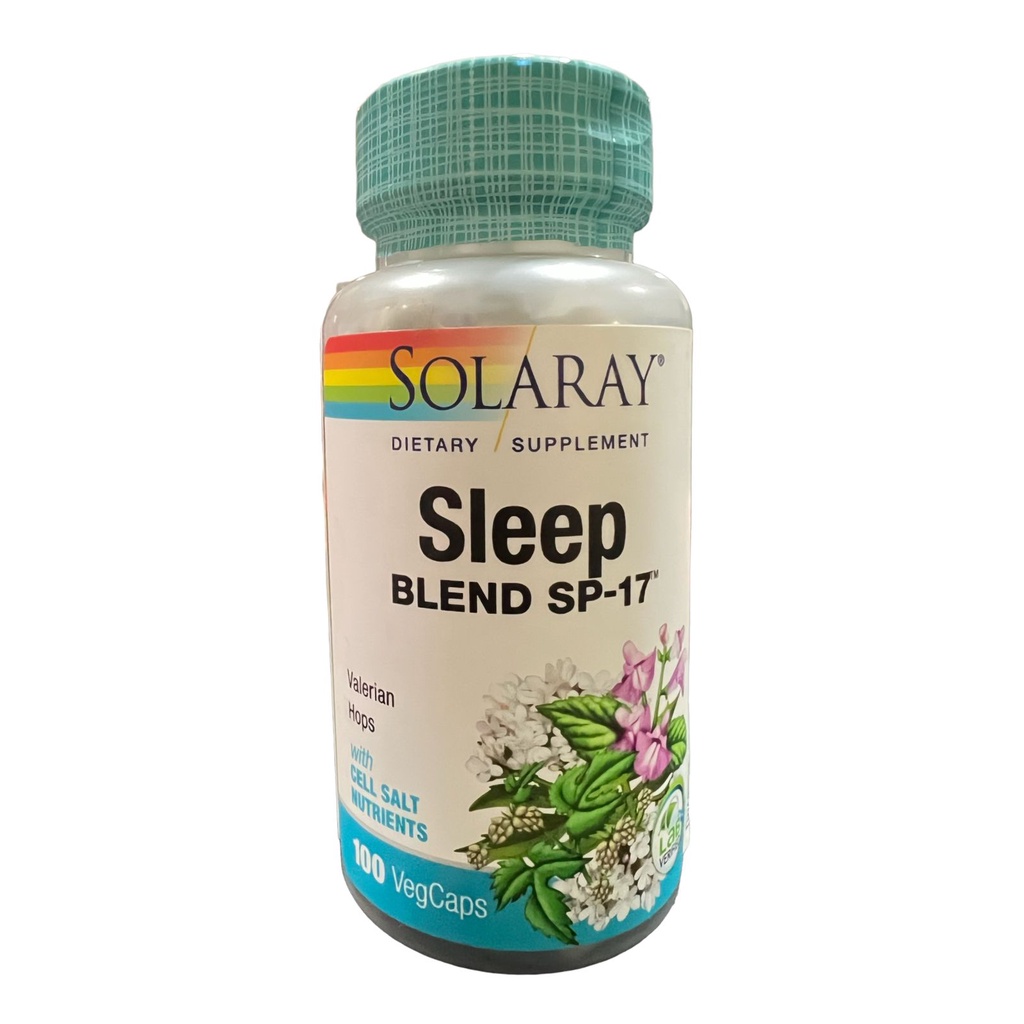 Solaray Sleep Blend SP17 100 Veg Caps Vitamin Tidur Ori USA