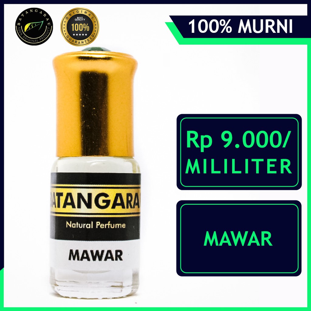 MINYAK WANGI MAWAR PUTIH 100% MURNI & NON ALKOHOL
