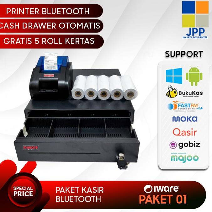 

PAKET KASIR / PPOB (CASH DRAWER+PRINTER BLUETOOTH+KERTAS THERMAL)