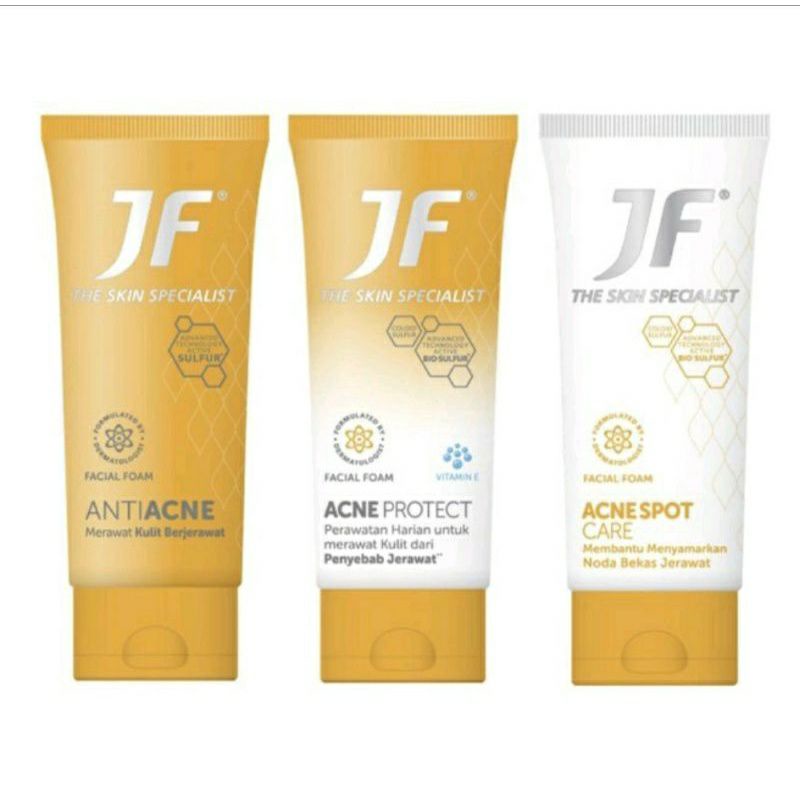 JF Anti Acne Facial Foam / Acne Protect Facial Foam / Acne Spot Care Facial Foam 70 gram