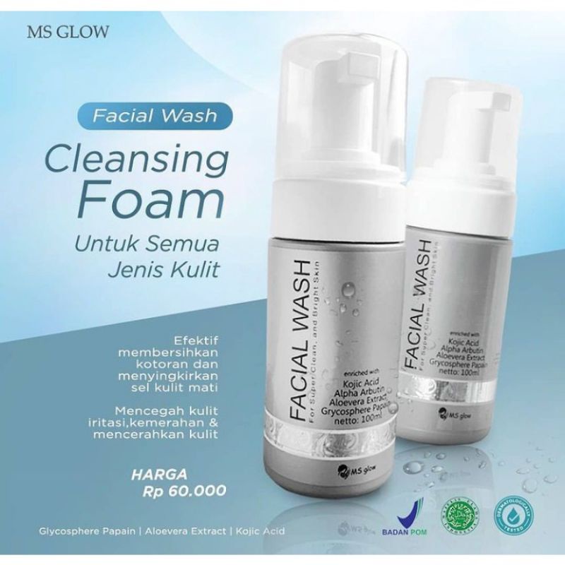 MS GLOW FACIAL WASH WHITENING Facial Wash Beauty SABUN MUKA WAJAH Cuci Muka Ms Glow Sabun Wajah Whit