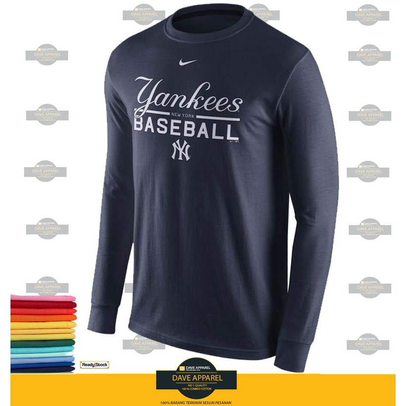 tshirt / kaos panjang nike yankees baseball NY
