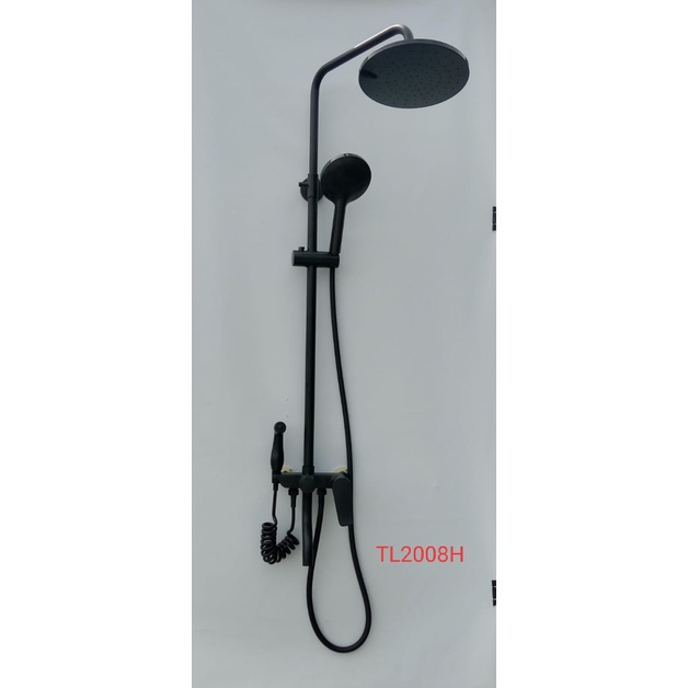 Shower Column Set rainfall Kuningan 4in1 minimalis 28H-08-tiang Shower Panas Dingin hujan kolom colom Kran Mixer Hitam black matte kloset closet