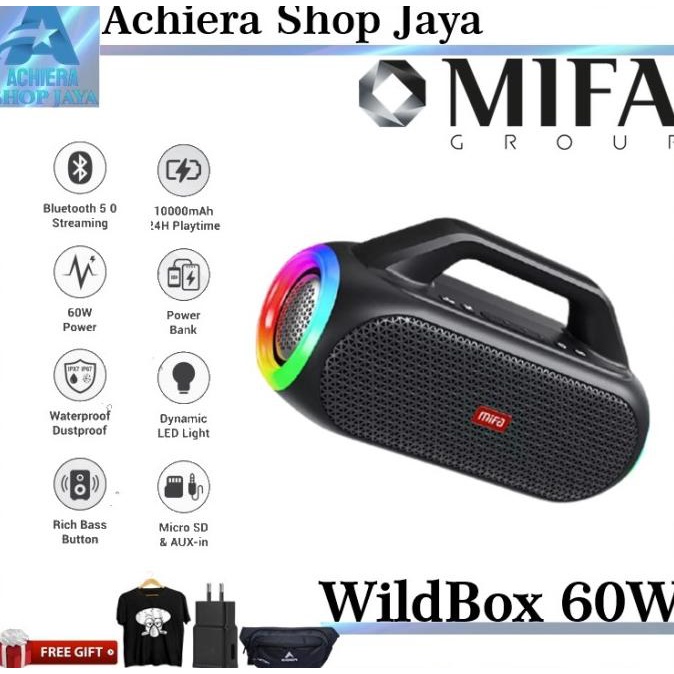 Speaker Mifa Wildbox 60W Bluetooth Speaker Wireless 5.0 Original Tatayaoksani