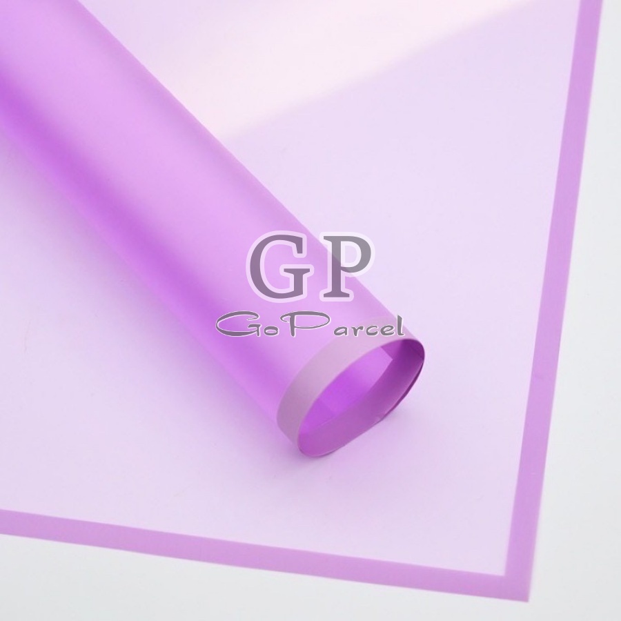 ( 5 Lembar ) TRANSLUCENT LINE EDGE - FLOWER WRAPPING PAPER CELLOPHANE EDGE MATTE TRANSLUCENT