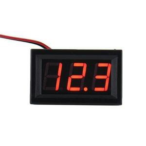 MINI DC VOLTMETER DENGAN FRAME 0.36&quot; 4.5-30V DC 2 KABEL VOLT METER - MERAH