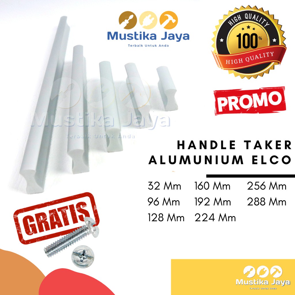 Handle Tarikan Gagang Lemari Laci Pintu Alumunium Elco Model Taker