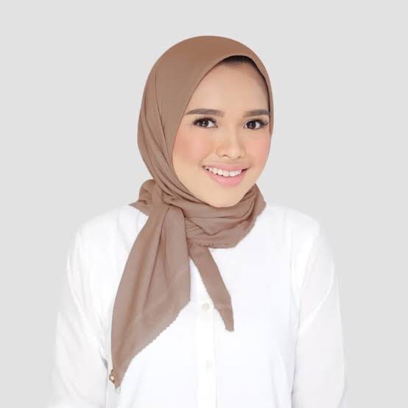 Buttonscarves Basic Voal Square Brown Sugar As Is