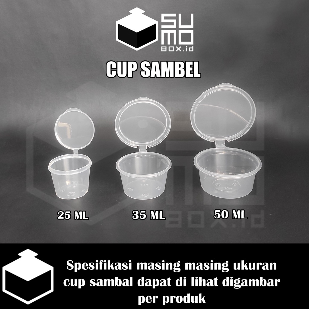 Kontainer Saus Klip 35ml / Thinwall Wadah Plastik Cup Saos Sambal Mayonaise 35 ml Mini Anti Bocor Image 4