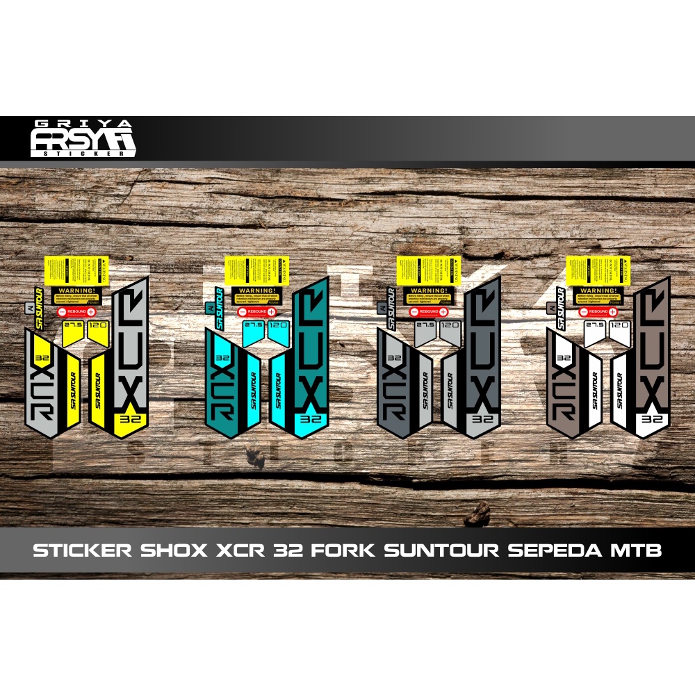 Decal Sticker Shox Sepeda SR SUNTOUR XCR 32 Stiker Fork Sepeda MTB