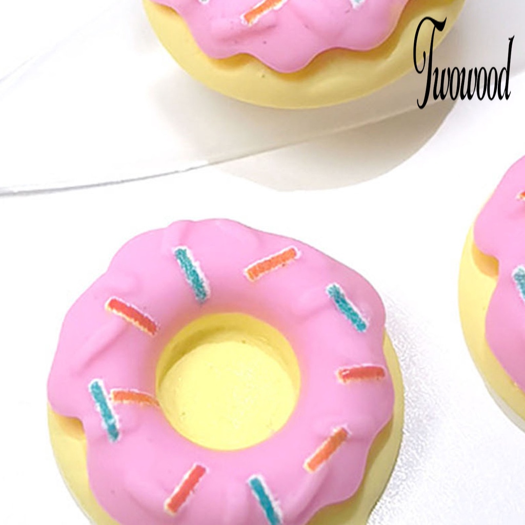 20 Pcs Aksesoris Kuku Bentuk Donat 3D Bahan Resin Untuk Perempuan