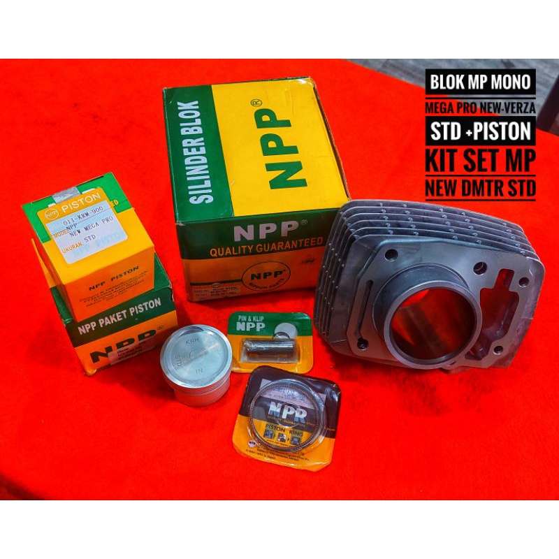 BLOK CYLINDER BLOK MEGAPRONEW/MP MONO/VERZA STD NPP SET PISTON KIT-BOYRENK RACING