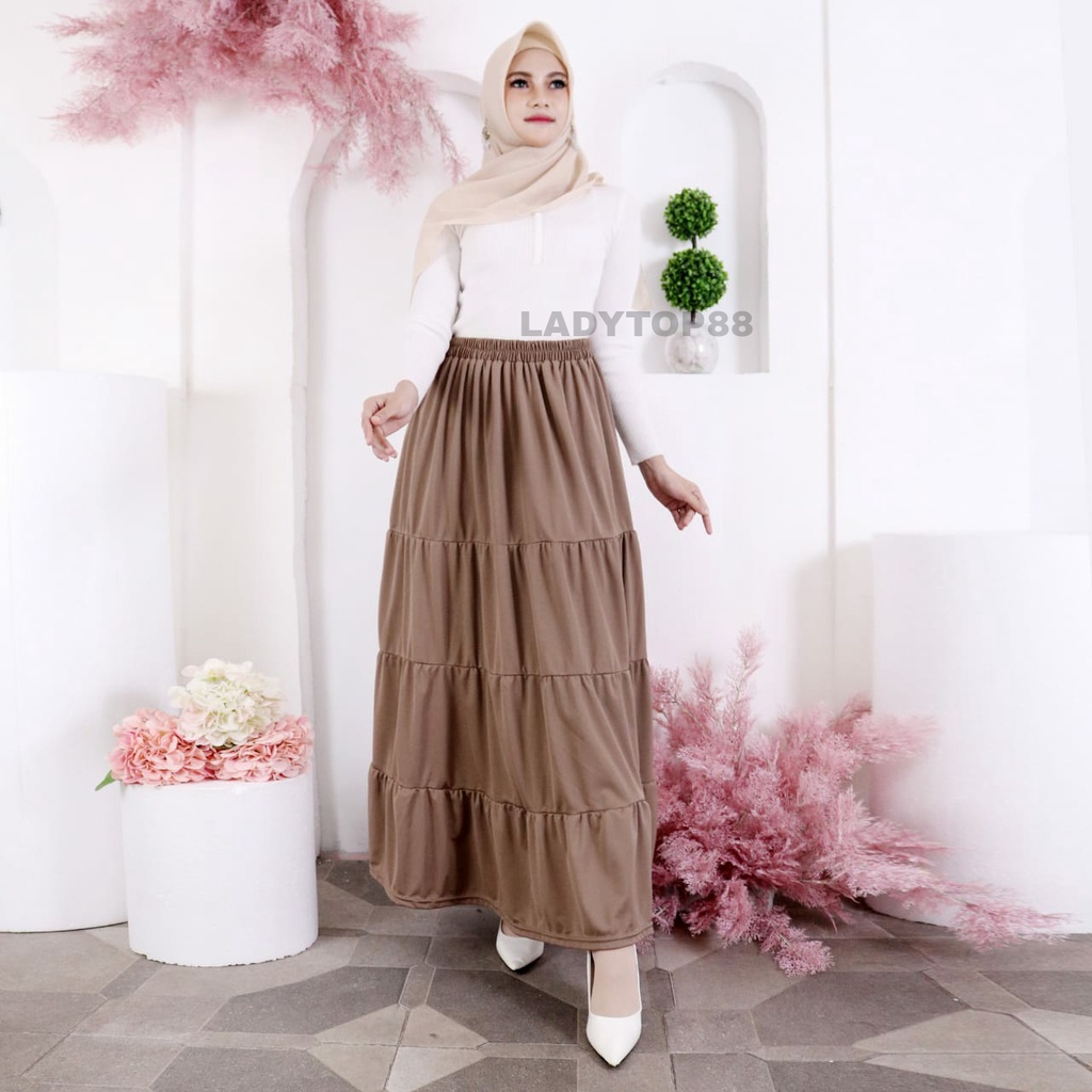 ROK MAXI SUSUN / ROK MODEL MAXI SUSUN PREMIUM / FASHION WANITA SERIES 2