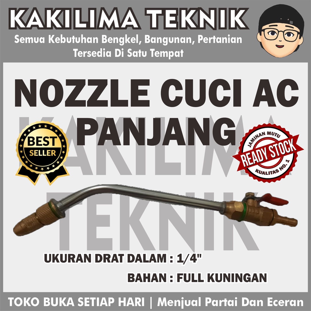 Nozzle Cuci AC Motor Mobil Panjang