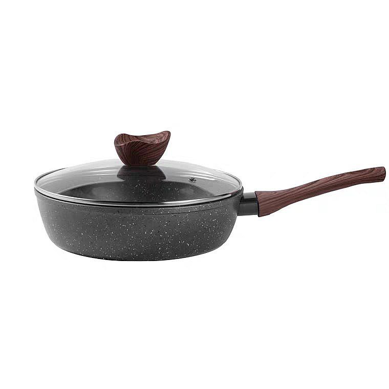 IDEALIFE IL-24DFP Cookware Deep Frypan 24 cm - Panci Penggorengan Deep Fry Pan Marble IL-24 DFP 24cm Panci Premium Marble