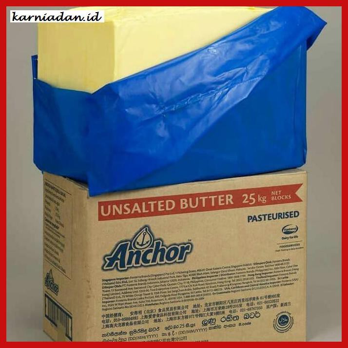 

Rettubagetnem- Unsalted Butter Anchor Repack 1Kg -Asli-Slii.