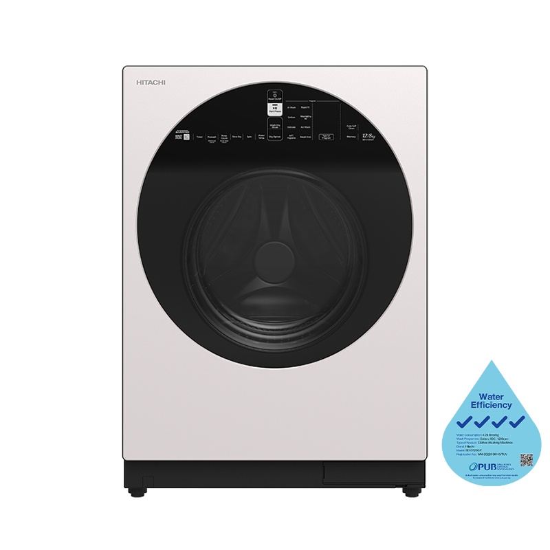 HITACHI MESIN CUCI  BD-D105GV  Wash&amp;Dry 10/7Kg Inverter