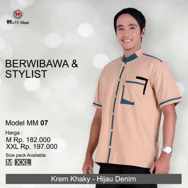 MUTIF MAN 07 KHAKI / KOKO KAOS MURAH