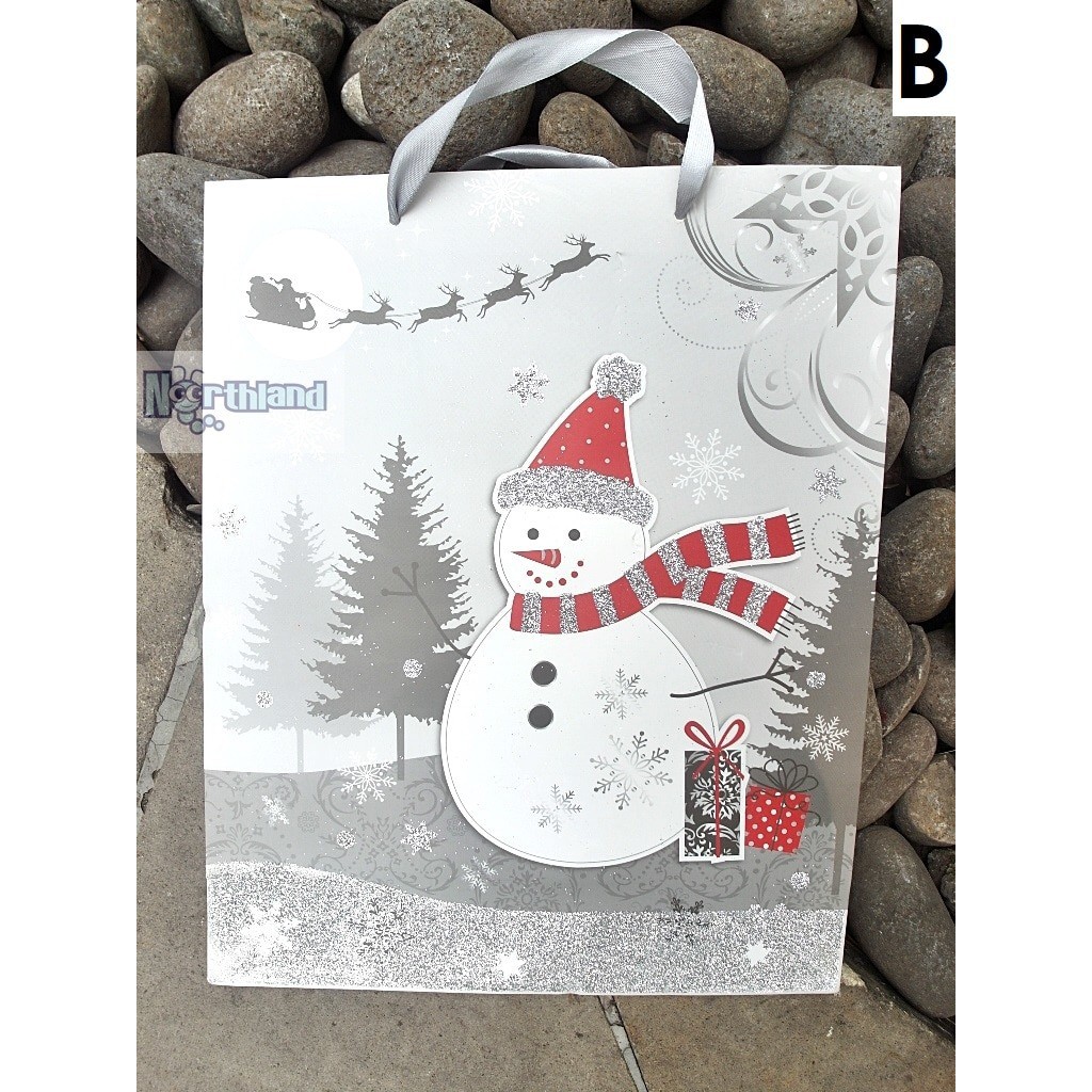 

FRESH Paper Bag Christmas SNOW SPARKLE 3 Pieces 26 x 10 x 32 cm ISTIMEWA