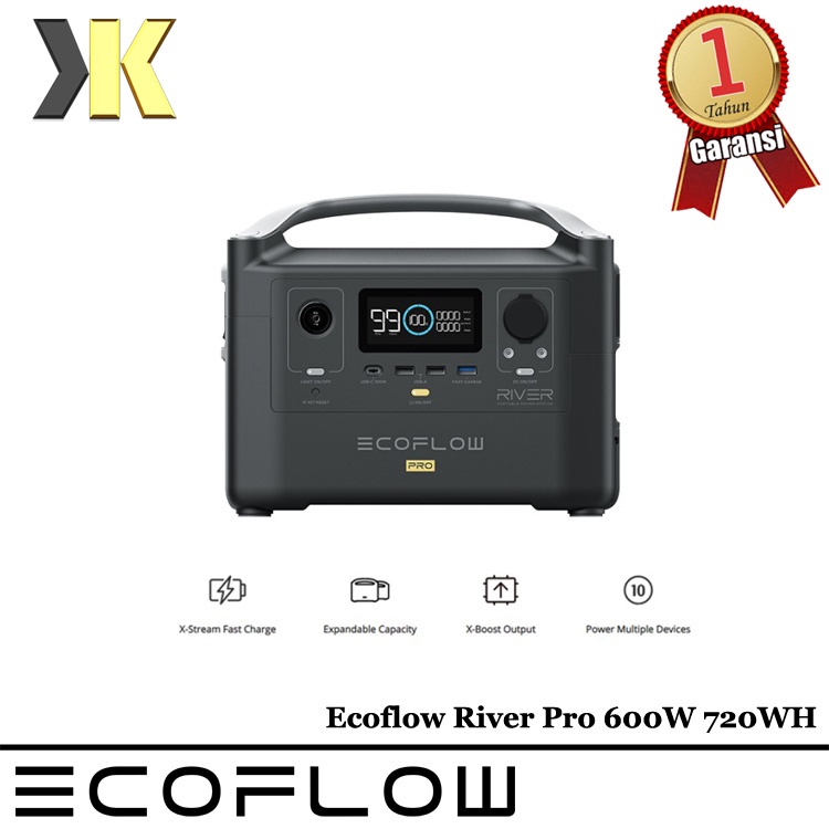 ECOFLOW RIVER Pro Portable Power Station Garansi Resmi
