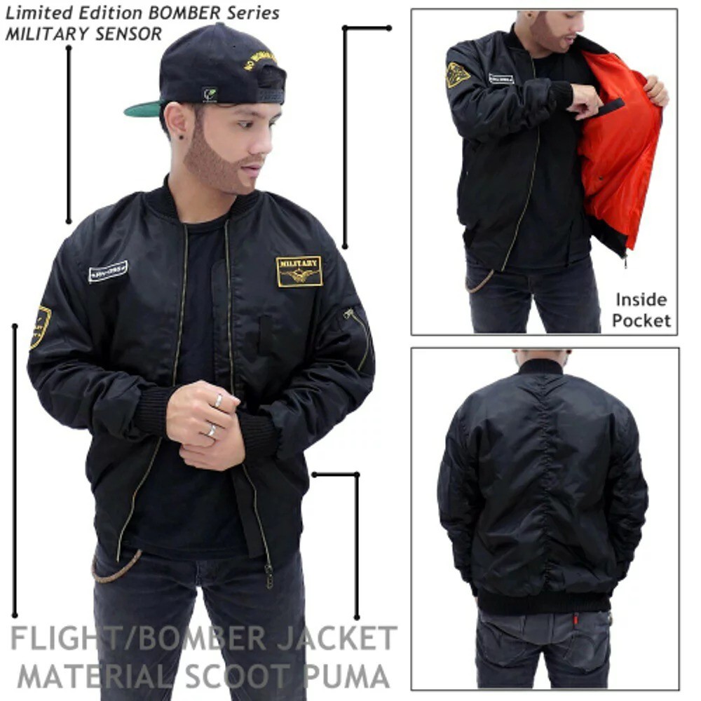Jaket Bomber Pria Military
